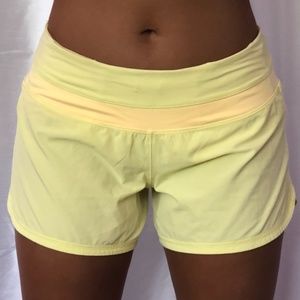 Lululemon Groovy Run Athletic Shorts: Lemon Yellow